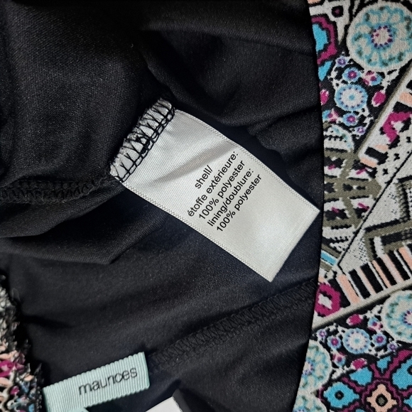 NWT Maurices Multi-Color Asymmetrical Hem Skirt Size Large - Picture 13 of 14